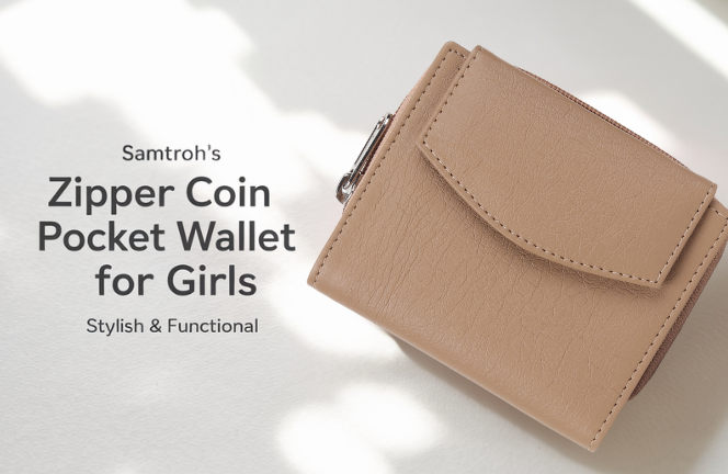 Samtroh’s Zipper Coin Pocket Wallet for Girls – Stylish & Functional